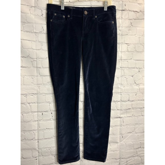 Women's J. Crew Toothpick Velour Pants SZ 26 - Picture 1 of 3
